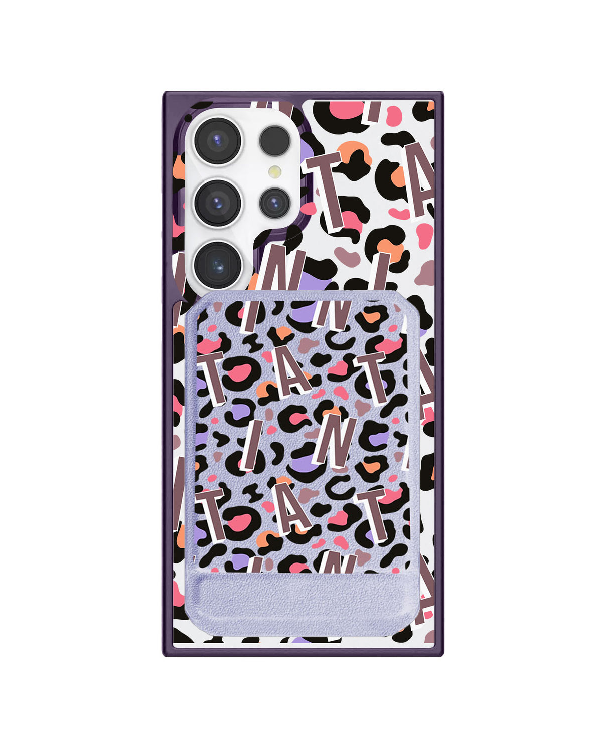 Android Magnetic Multifold Wallet - Leopard Monogram 5.0