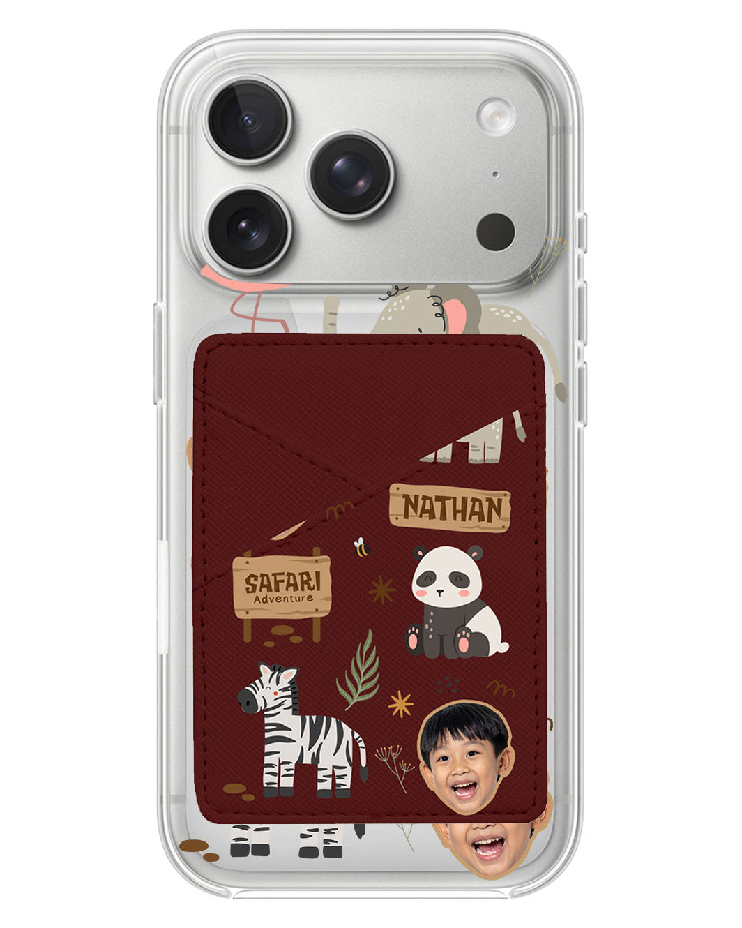 iPhone Phone Wallet Case - Face Grid Safari 2.0