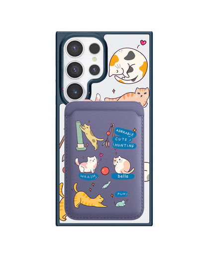 Android Magnetic Wallet Case - Playful Cat 2.0