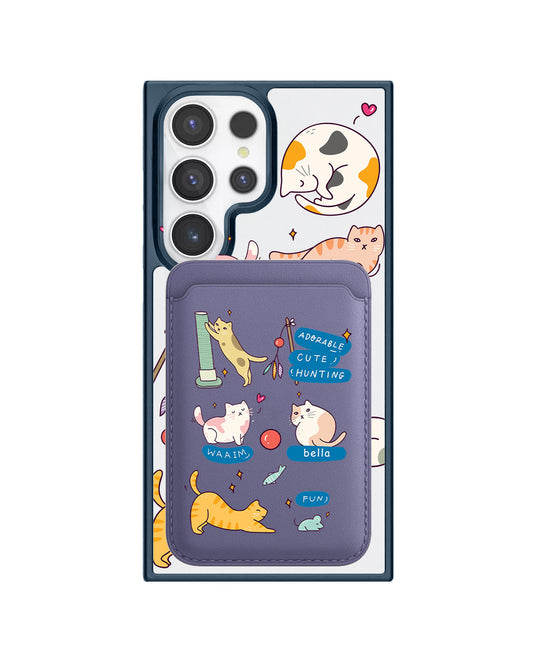 Android Magnetic Wallet Case - Playful Cat 2.0