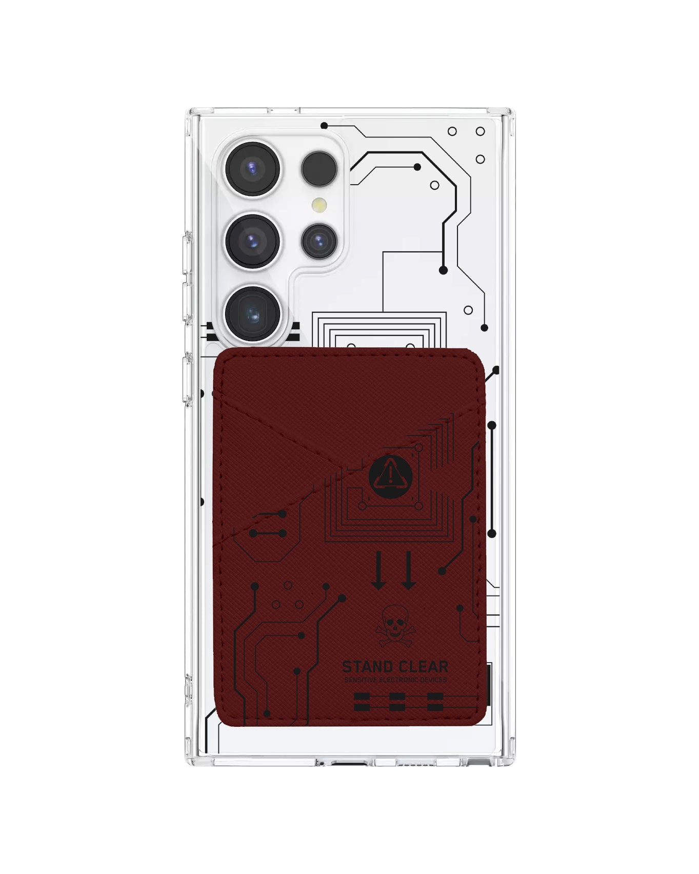 Android Phone Wallet Case - Circuit Black