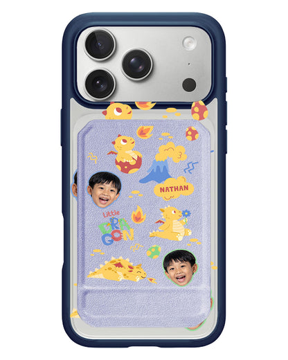 iPhone Magnetic Multifold Wallet - Face Grid Little Dragon