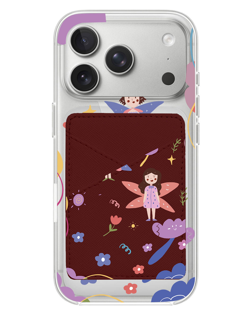 iPhone Phone Wallet Case - Fairy Pattern
