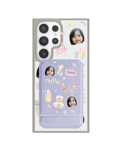 Android Magnetic Multifold Wallet - Face Grid Girl's Toys