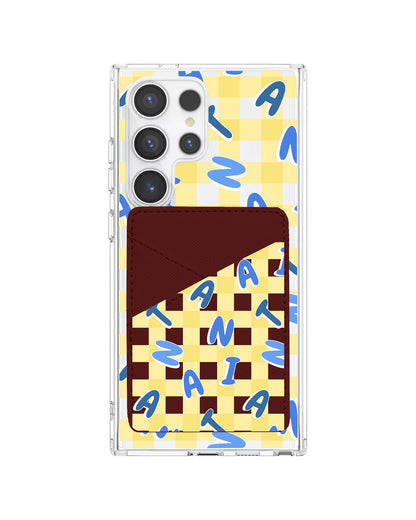 Android Phone Wallet Case - Checkered Monogram 3.0