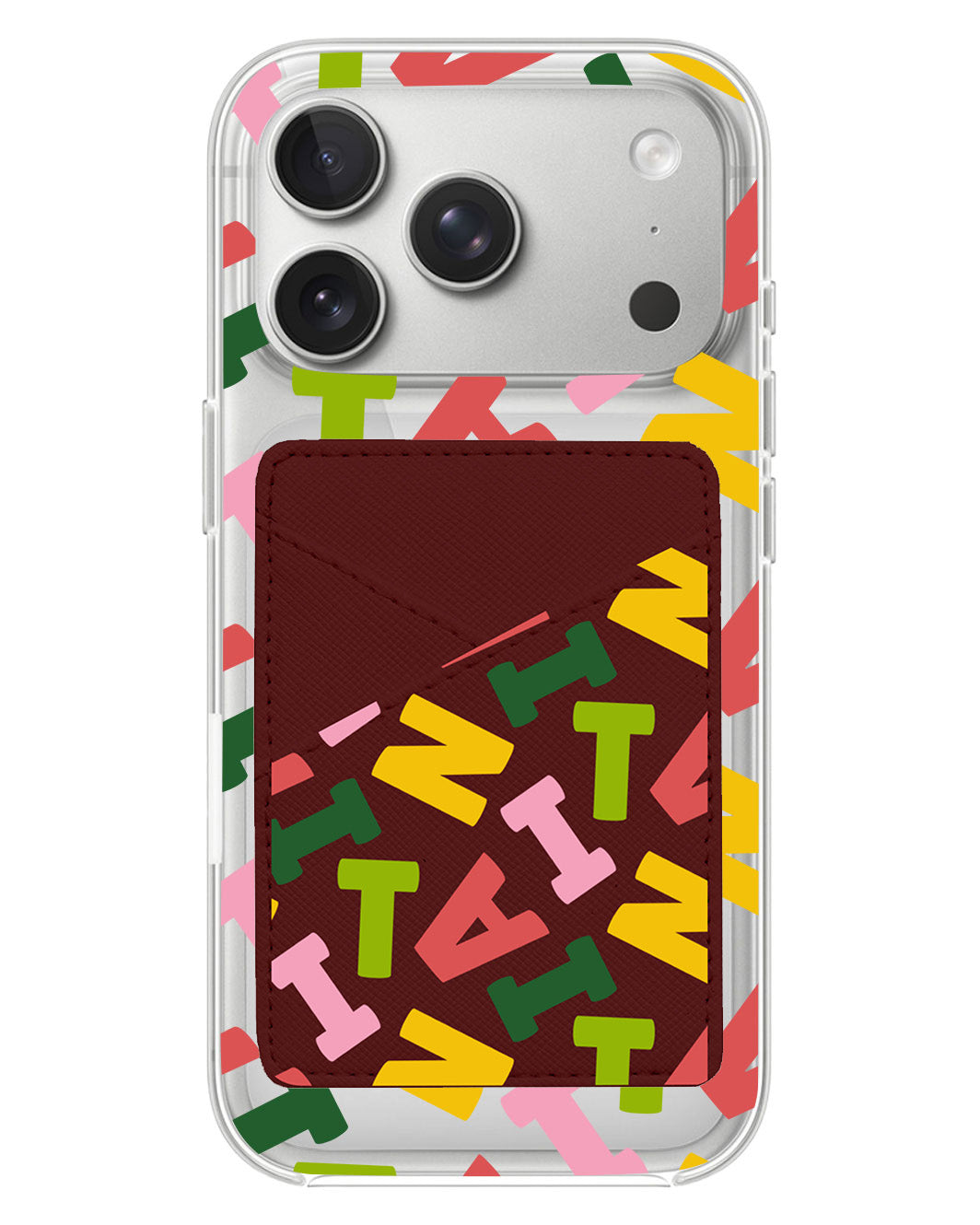 iPhone Phone Wallet Case - Scattered Monogram 3.0
