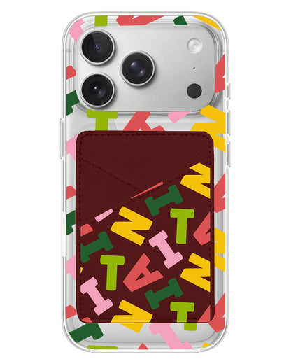 iPhone Phone Wallet Case - Scattered Monogram 3.0