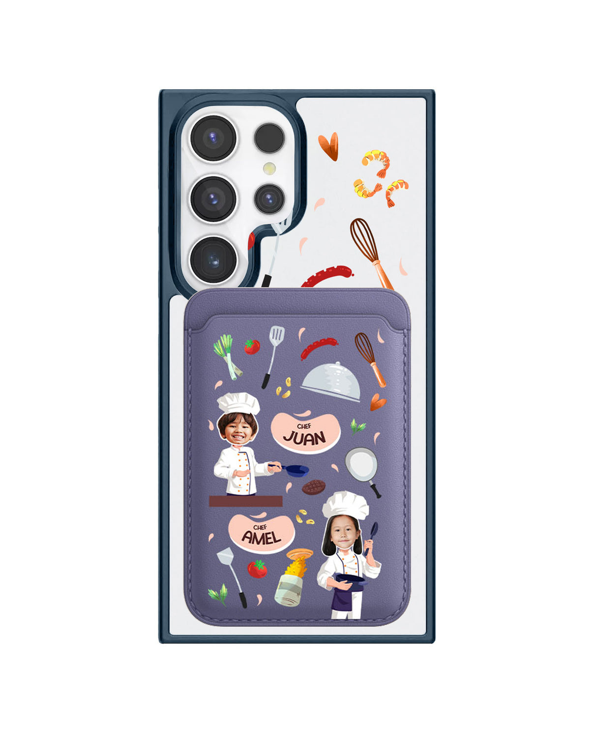 Android Magnetic Wallet Case - Face Grid Dream Chef