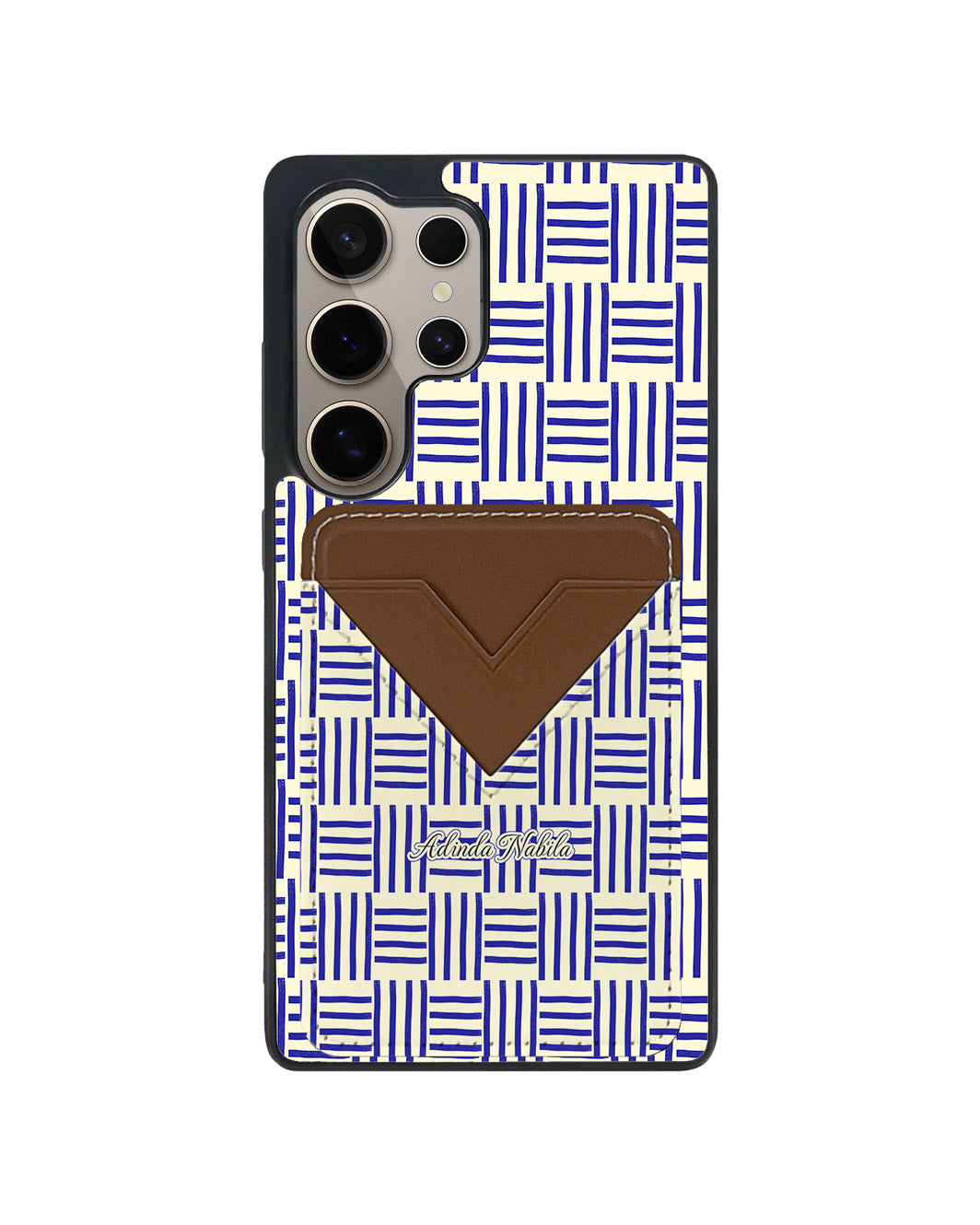 Android Avant Wallet Case - Naval Checkered