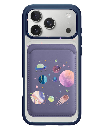 iPhone Magnetic Wallet Case - Pink Planet