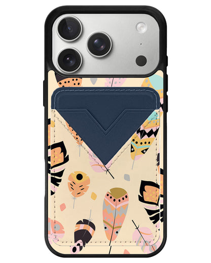 iPhone Avant Wallet Case - Feathers
