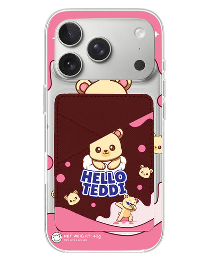 iPhone Phone Wallet Case - Hello teddy 2.0