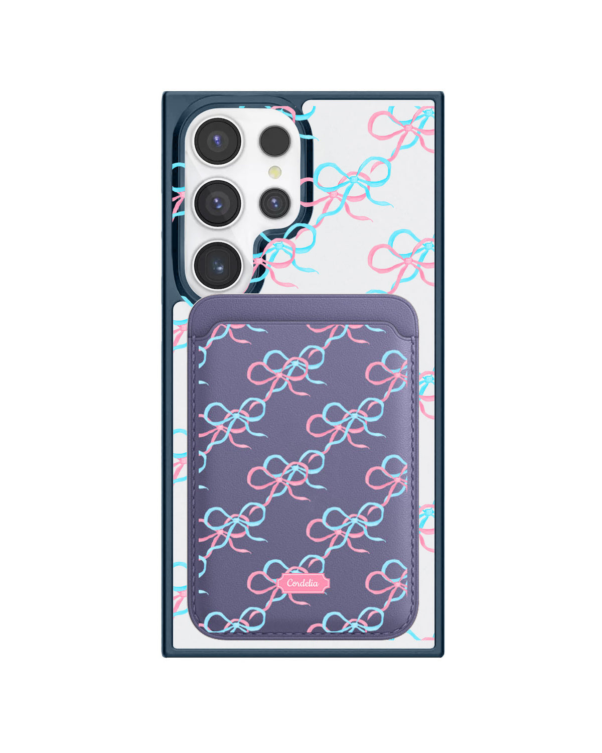 Android Magnetic Wallet Case - Coquette Overlap Bow