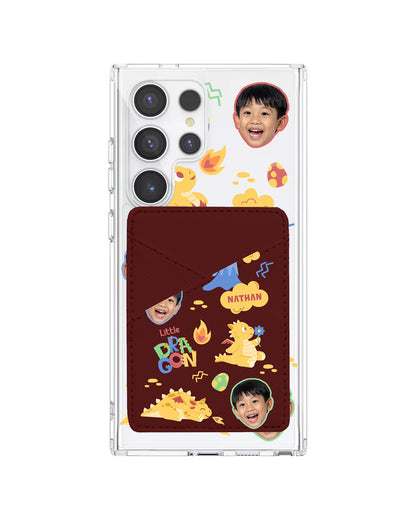 Android Phone Wallet Case - Face Grid Little Dragon