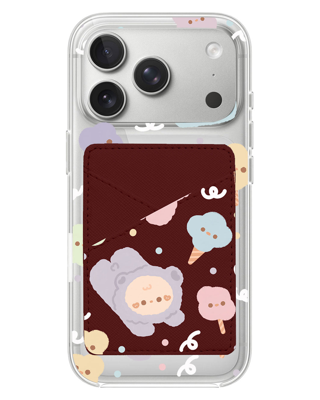 iPhone Phone Wallet Case - Cotton Teddy