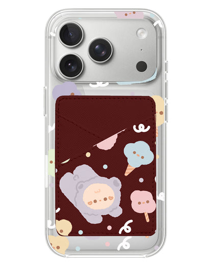 iPhone Phone Wallet Case - Cotton Teddy