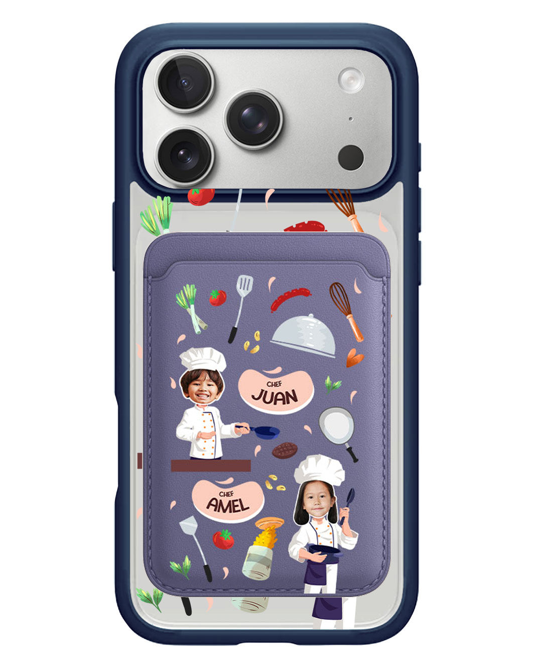 iPhone Magnetic Wallet Case - Face Grid Dream Chef