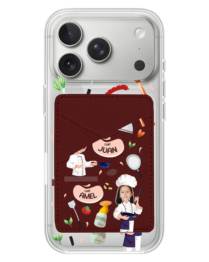 iPhone Phone Wallet Case - Face Grid Dream Chef