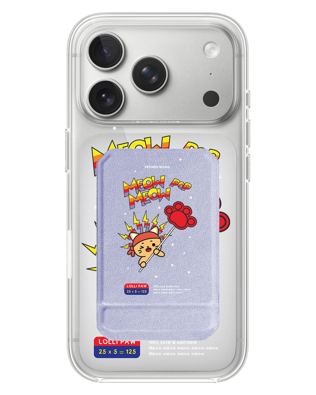 iPhone Magnetic Multifold Wallet - Meow Pop 1.0
