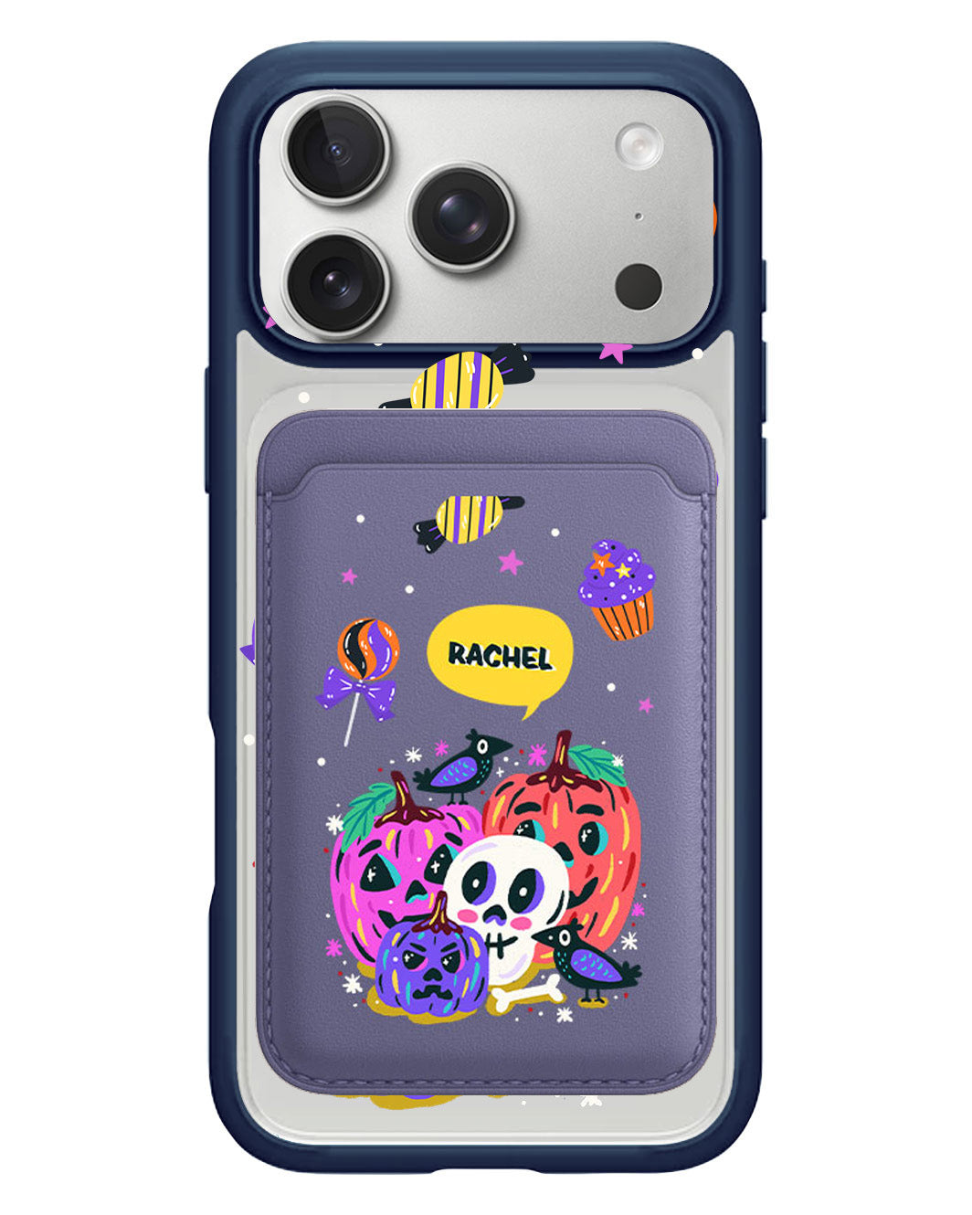 iPhone Magnetic Wallet Case - Pumpkins Monster