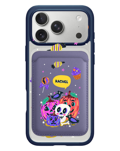iPhone Magnetic Wallet Case - Pumpkins Monster