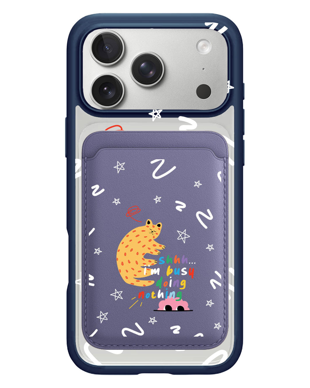 iPhone Magnetic Wallet Case - Busy Doing Nothing