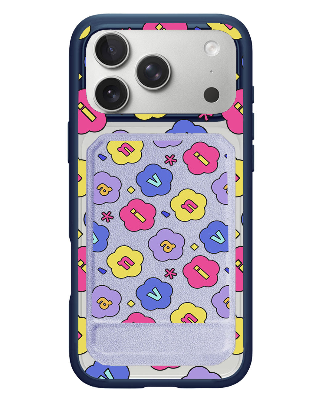 iPhone Magnetic Multifold Wallet - Flower Petals Monogram 2.0