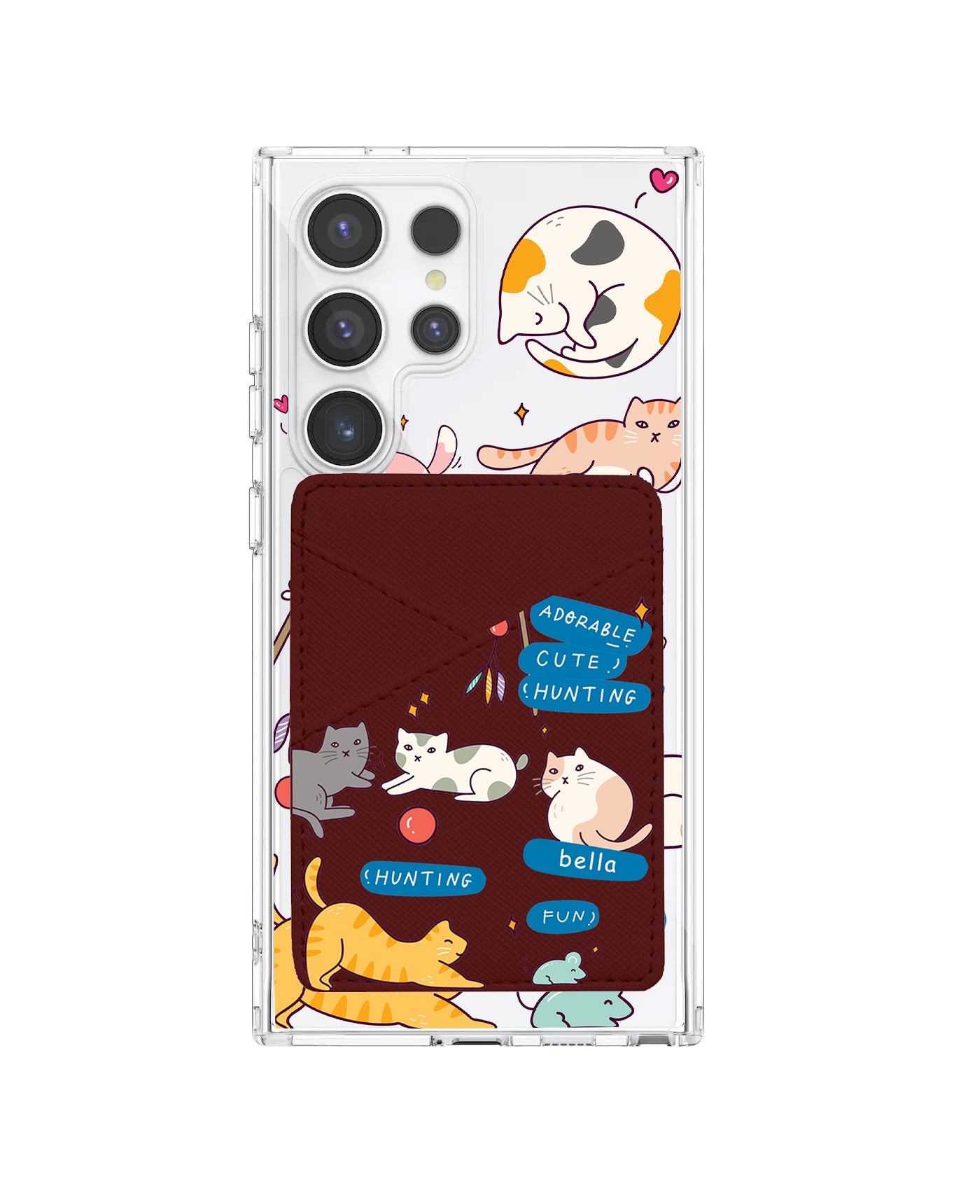 Android Phone Wallet Case - Playful Cat 2.0