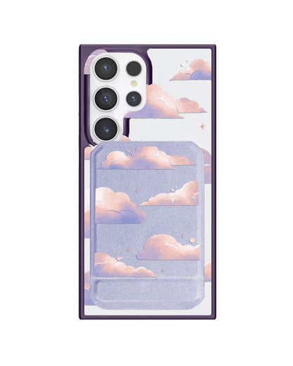 Android Magnetic Multifold Wallet - Pastel Clouds