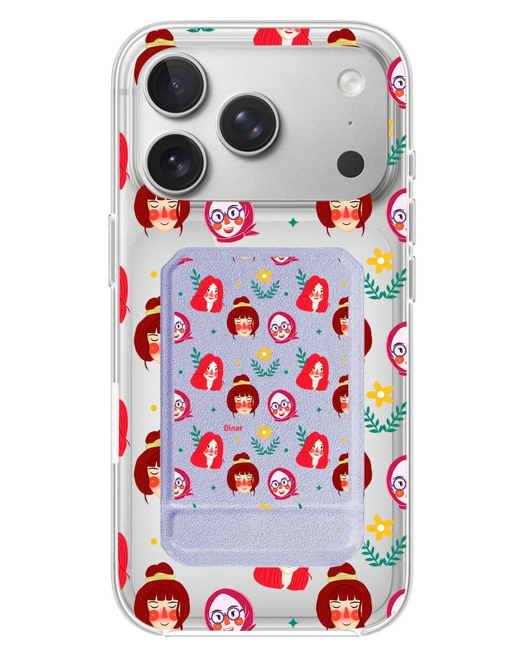 iPhone Magnetic Multifold Wallet - Lovely Faces