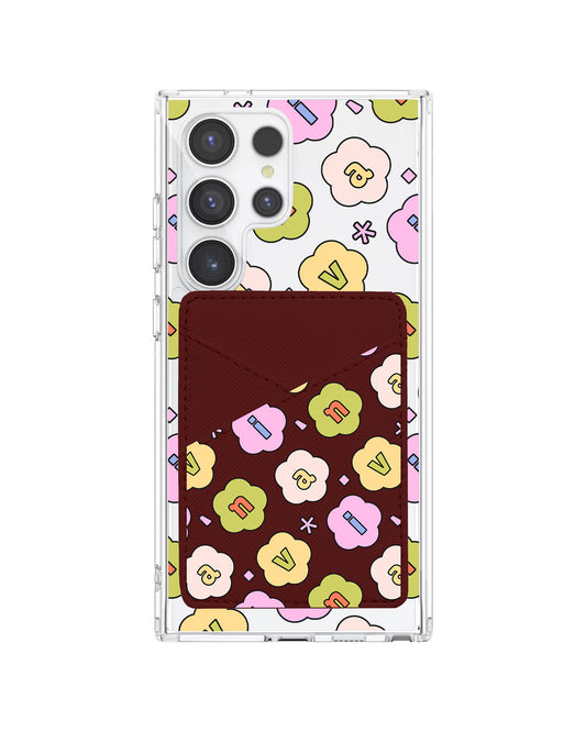 Android Phone Wallet Case - Flower Petals Monogram 1.0