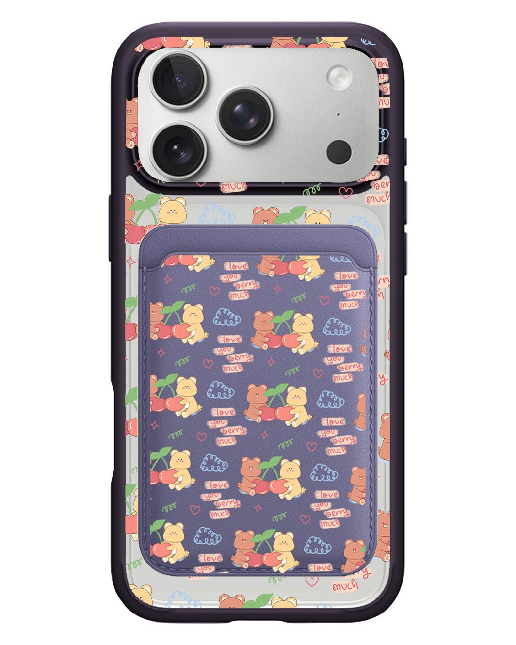 iPhone Magnetic Wallet Case - Cherry Bear
