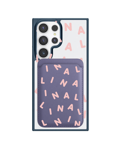 Android Magnetic Wallet Case - Monogram 2.0 Pink