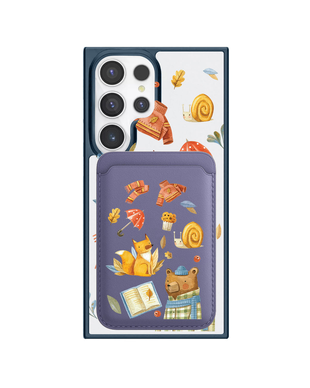 Android Magnetic Wallet Case - Bear & Fox