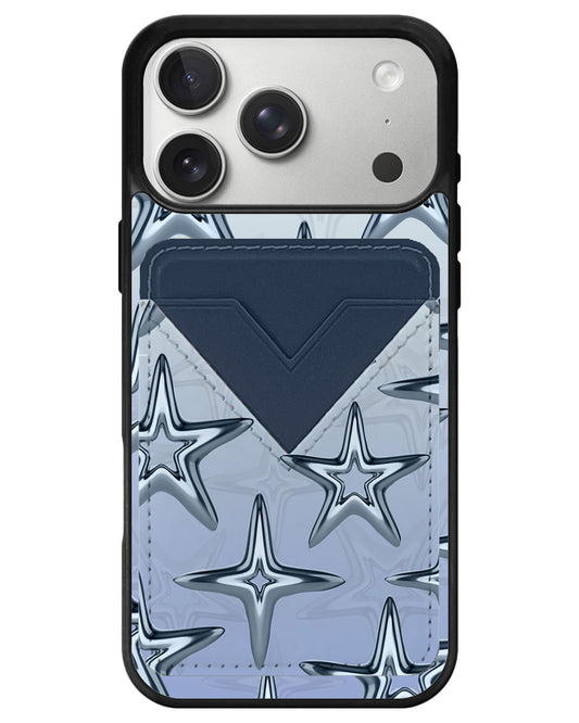 iPhone Avant Wallet Case - Chrome Star