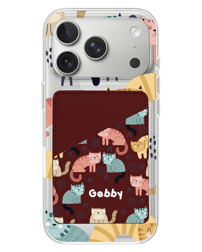 iPhone Phone Wallet Case - Rainbow Meow