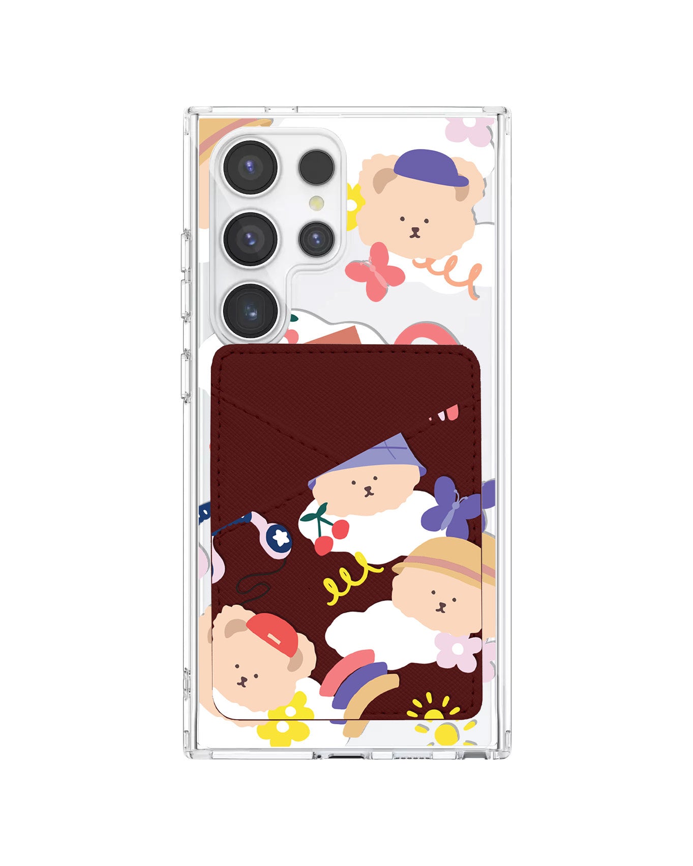 Android Phone Wallet Case - Bear in Style