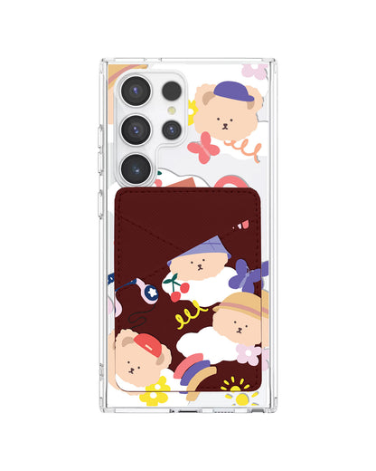 Android Phone Wallet Case - Bear in Style