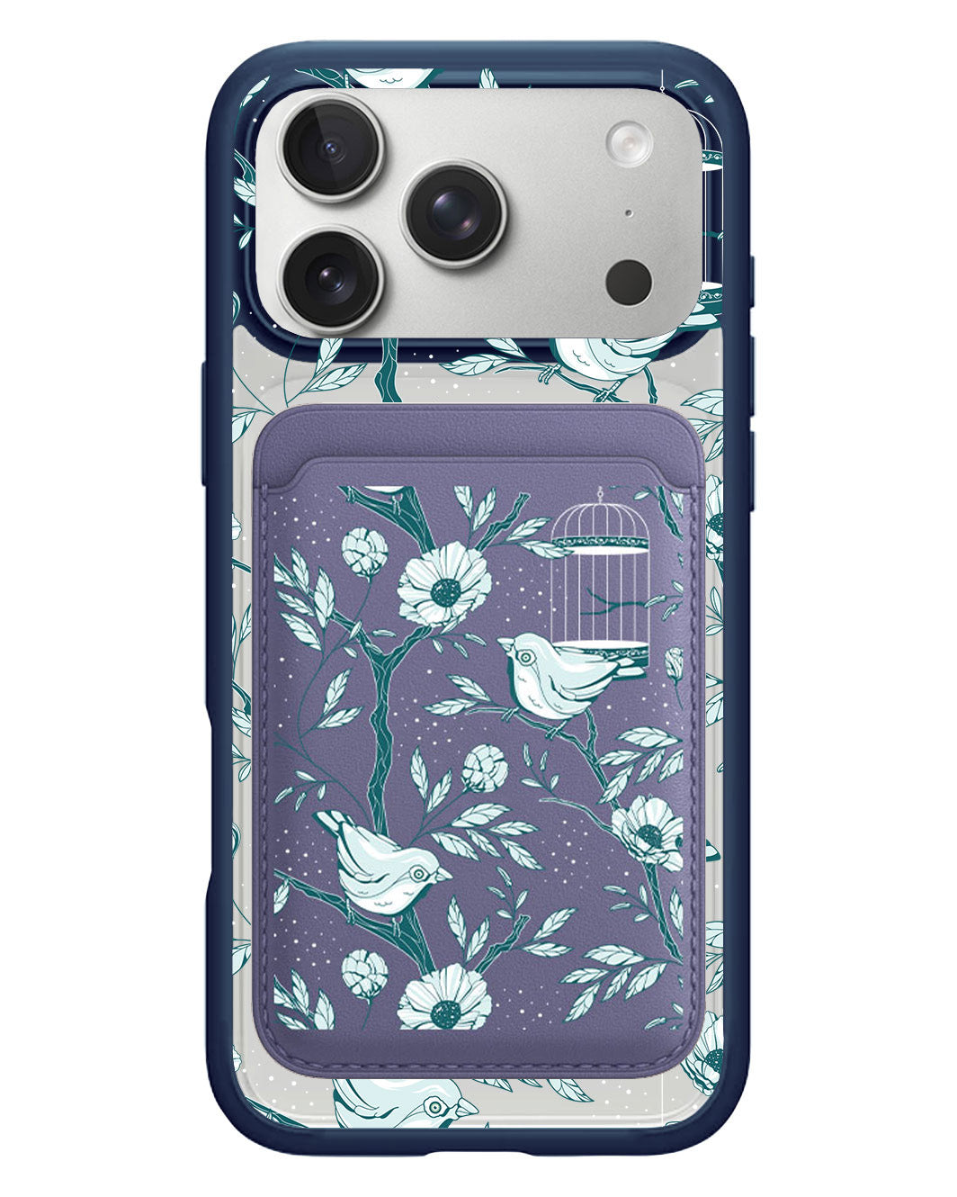 iPhone Magnetic Wallet Case - Lovebird Monochrome 6.0