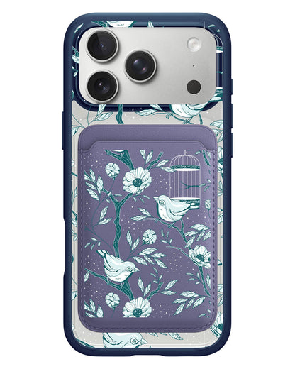 iPhone Magnetic Wallet Case - Lovebird Monochrome 6.0