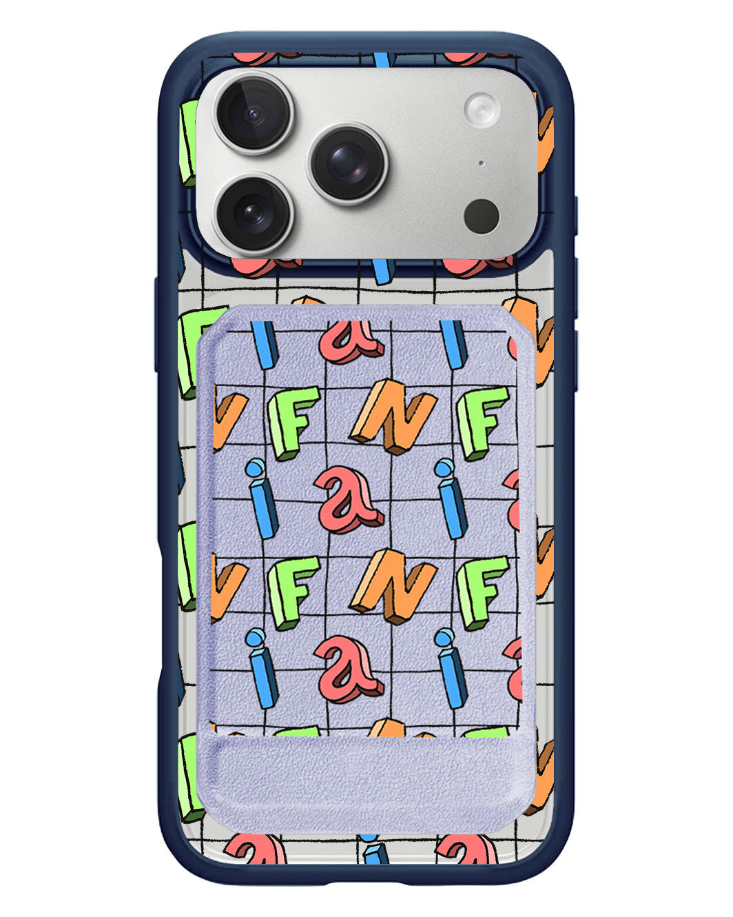 iPhone Magnetic Multifold Wallet - Playful Monogram