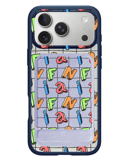 iPhone Magnetic Multifold Wallet - Playful Monogram