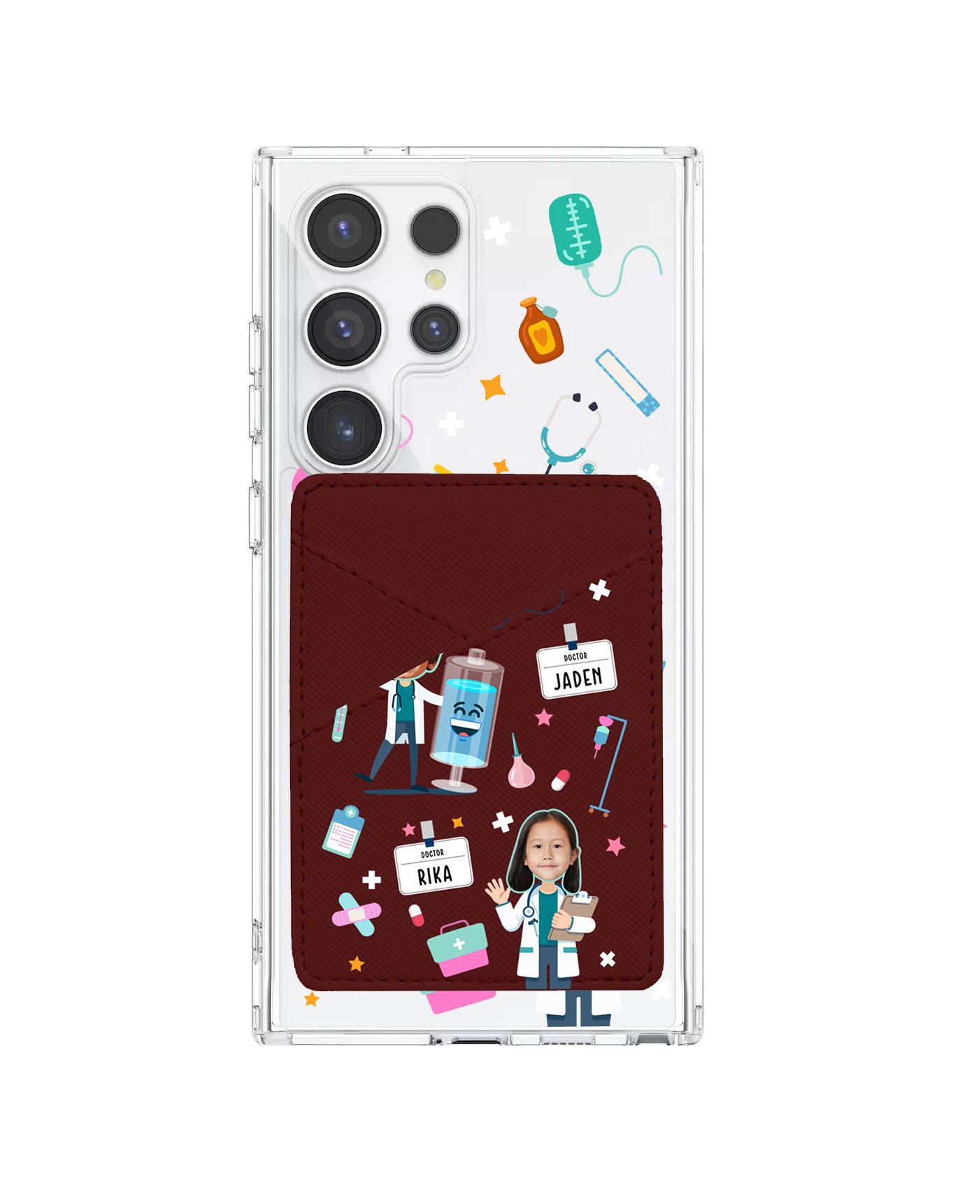 Android Phone Wallet Case - Face Grid Dream Doctor