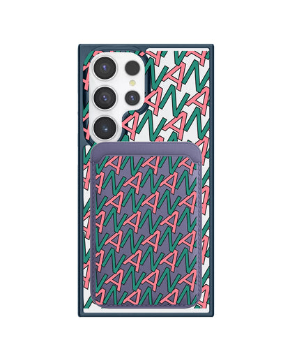 Android Magnetic Wallet Case - Initial Monogram 7.0
