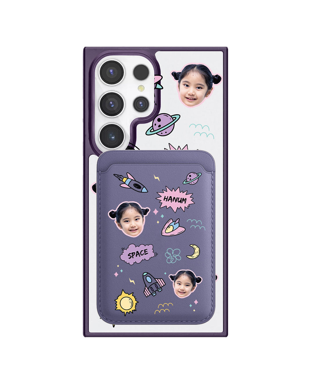 Android Magnetic Wallet Case - Face Grid Space