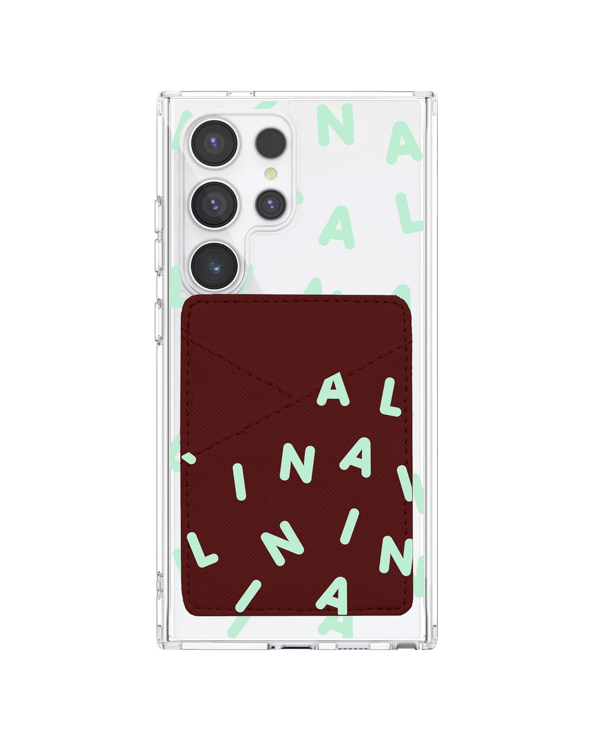 Android Phone Wallet Case - Monogram 2.0 Tosca