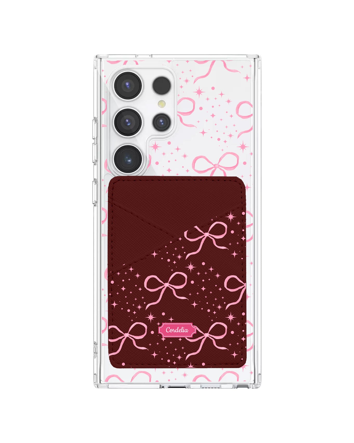 Android Phone Wallet Case - Coquette Glittery Bow