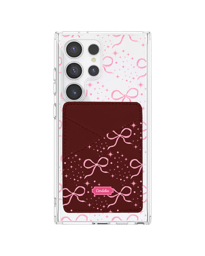 Android Phone Wallet Case - Coquette Glittery Bow