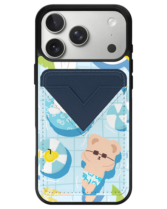 iPhone Avant Wallet Case - Pool Party Blue