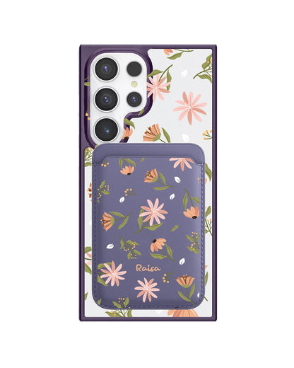 Android Magnetic Wallet Case - Cosmos Flower